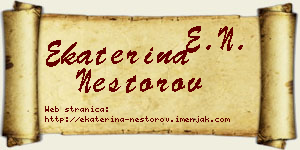Ekaterina Nestorov vizit kartica